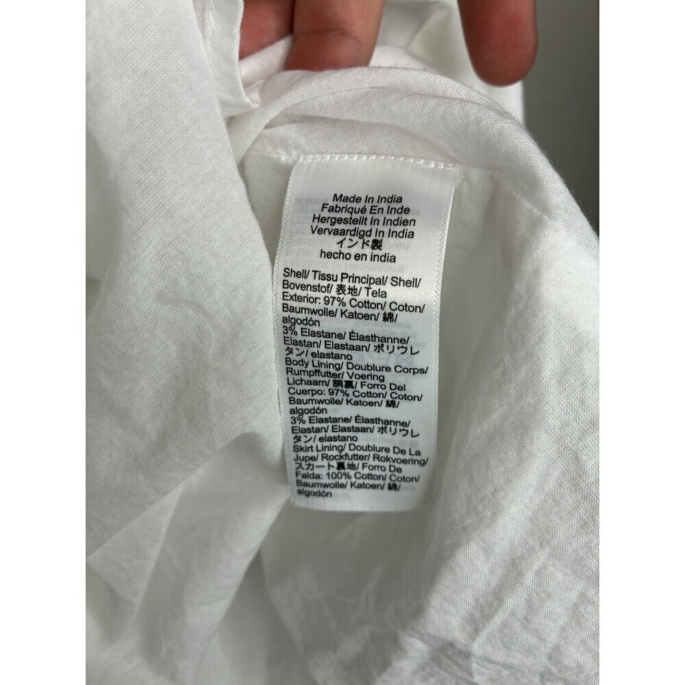 J Crew Fit and Flare Mini Dress with Rickrack Trim in White Size 10 - Picture 6 of 10